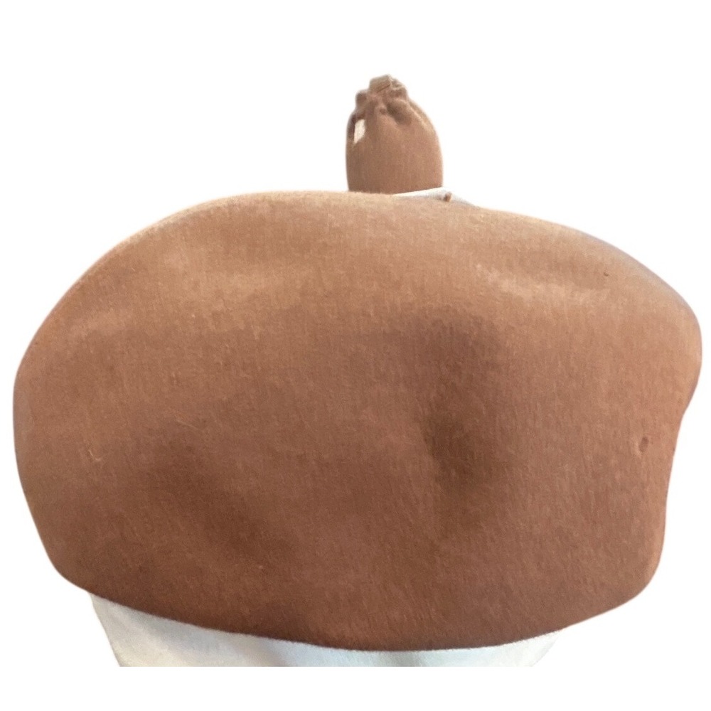 Vintage Oleg Cassini Wool Beret Hat Parisian Avant Garde Brown Dark  Academia
